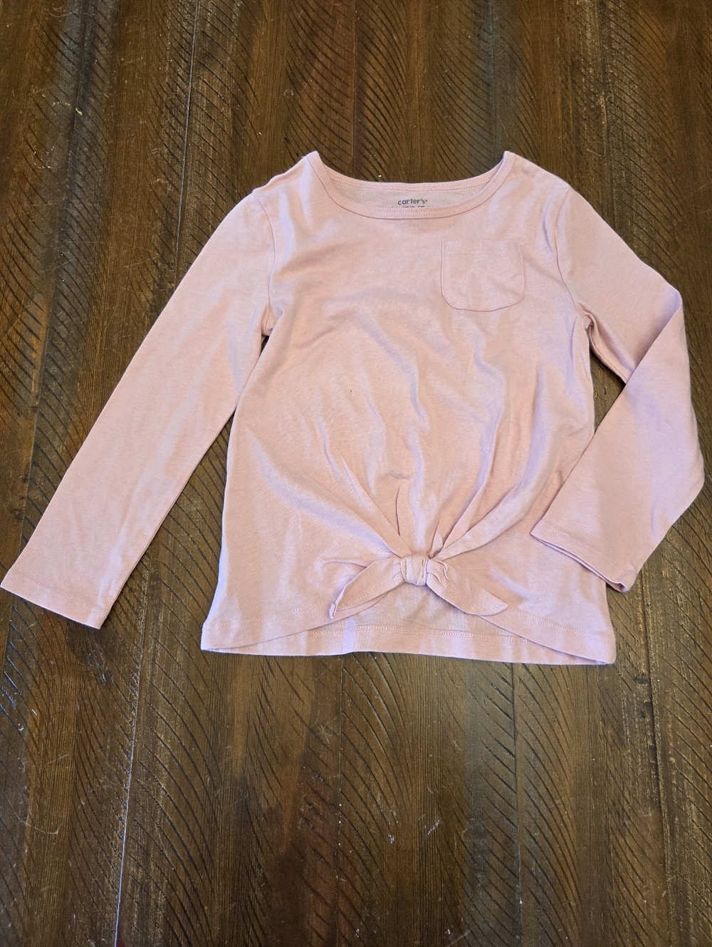 🎉5/$10 Carter's Light Pink Long-Sleeve Tie-Front Top